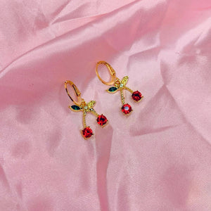 GOLD EARRING CHERRYS