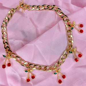 GOLD CHERRY CHOKER