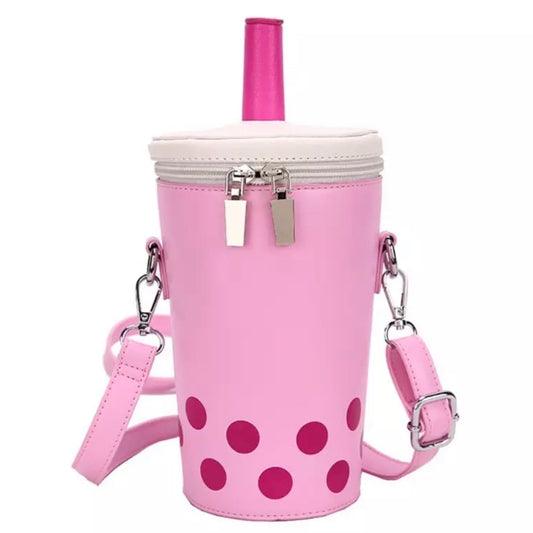 STRAWBERRY MILK BUBBLE TEA SHOULDER BAG