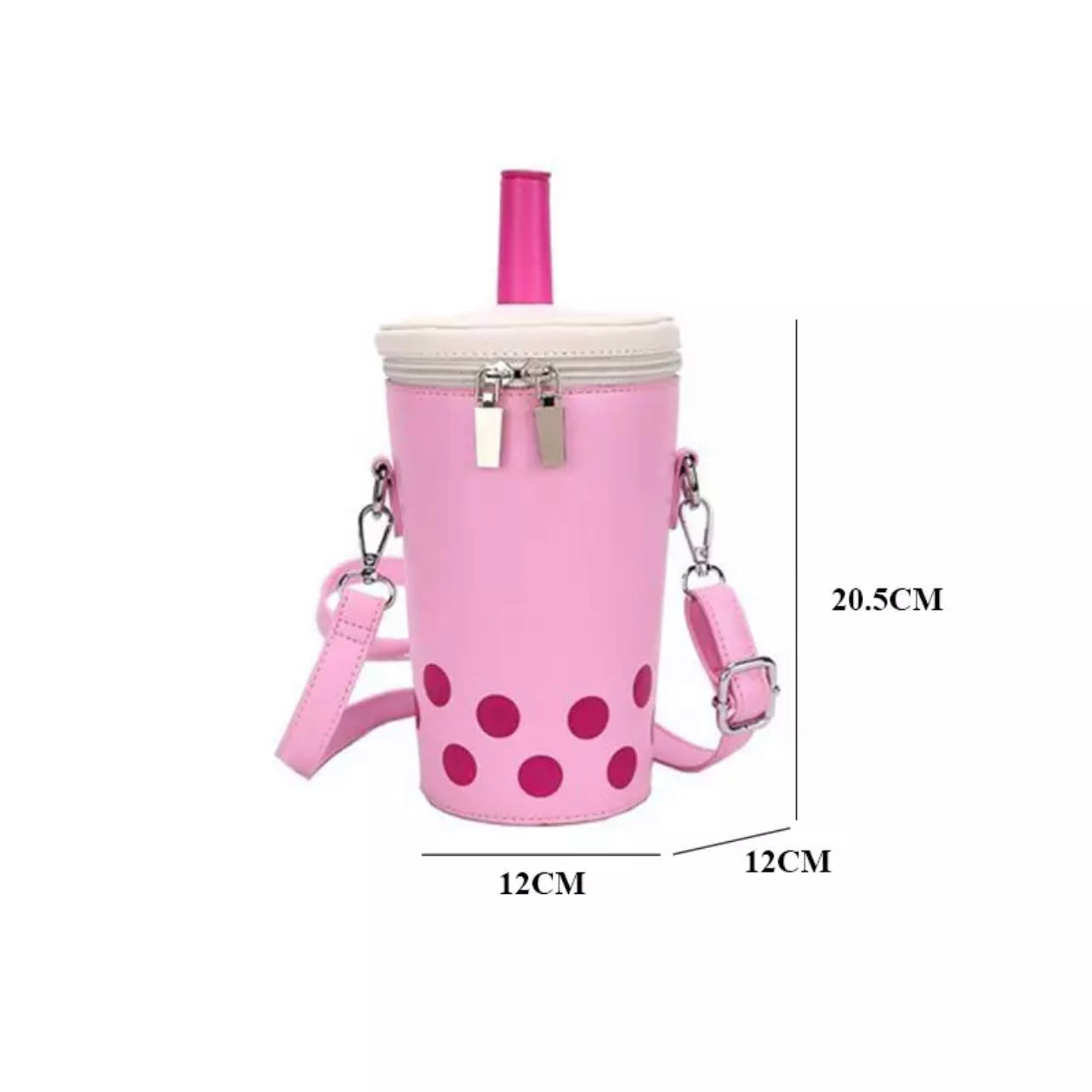 STRAWBERRY MILK BUBBLE TEA SHOULDER BAG